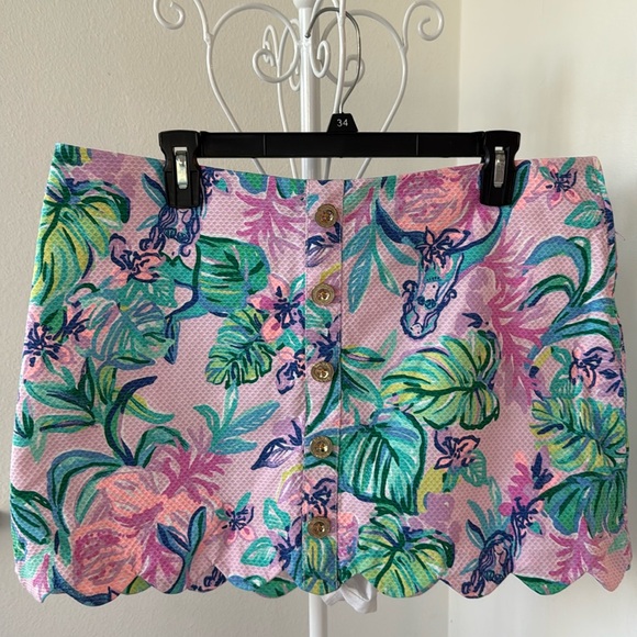 Lilly Pulitzer Kaylie Button Front Mini Skirt - Picture 1 of 8